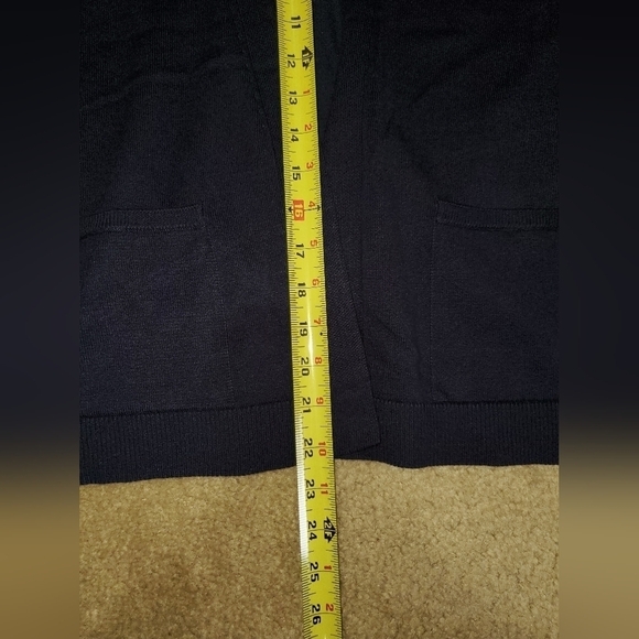 Chloe & Jasmine Diamond Sleeved Navy Blue Cardigan - Picture 13 of 14